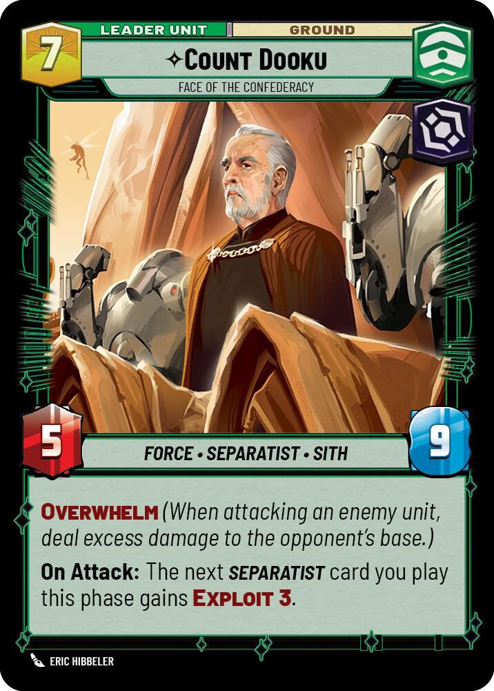 Count Dooku, Face of the Confederacy (TWI) Common