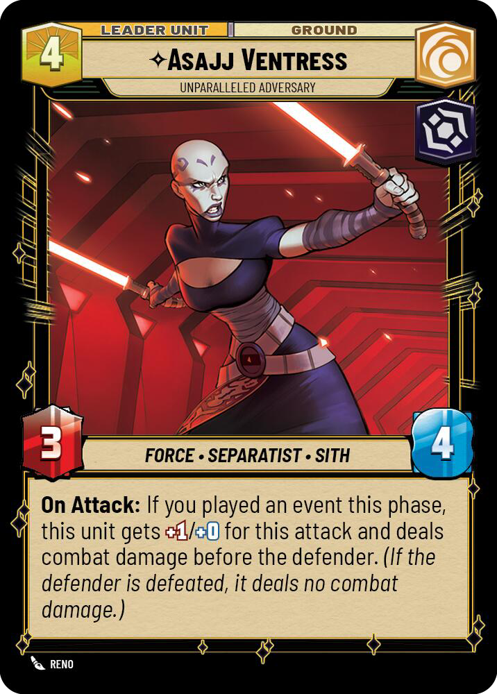 Asajj Ventress, Unparalleled Adversary (TWI) Rare