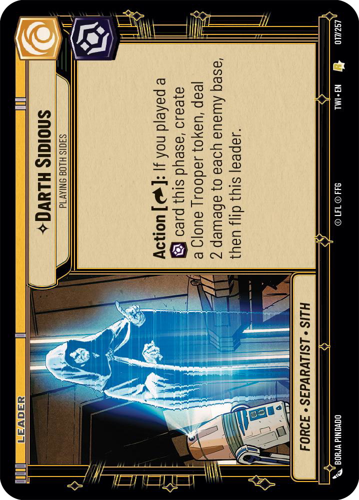 Chancellor Palpatine, Playing Both Sides (TWI) Rare
