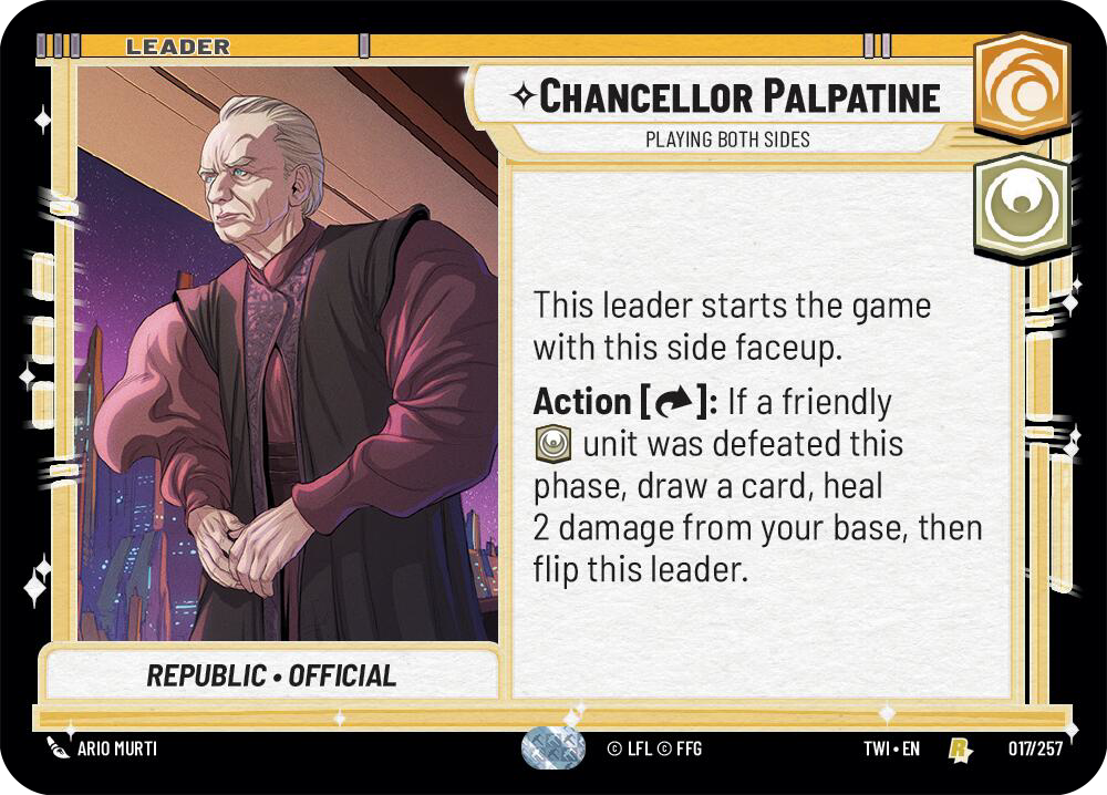 Chancellor Palpatine, Playing Both Sides (TWI) Rare