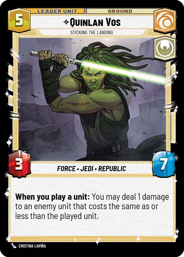 Quinlan Vos, Sticking the Landing (TWI) Common