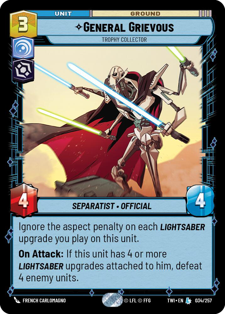 General Grievous, Trophy Collector (TWI) Legendary