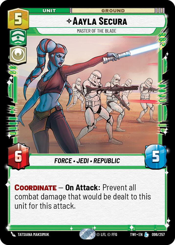 Aayla Secura, Master of the Blade (TWI) Legendary