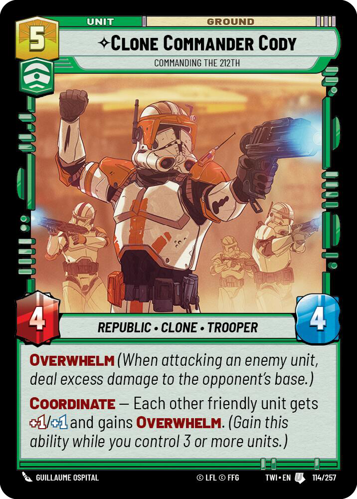 Clone Commander Cody, Commanding the 212th (TWI) Uncommon