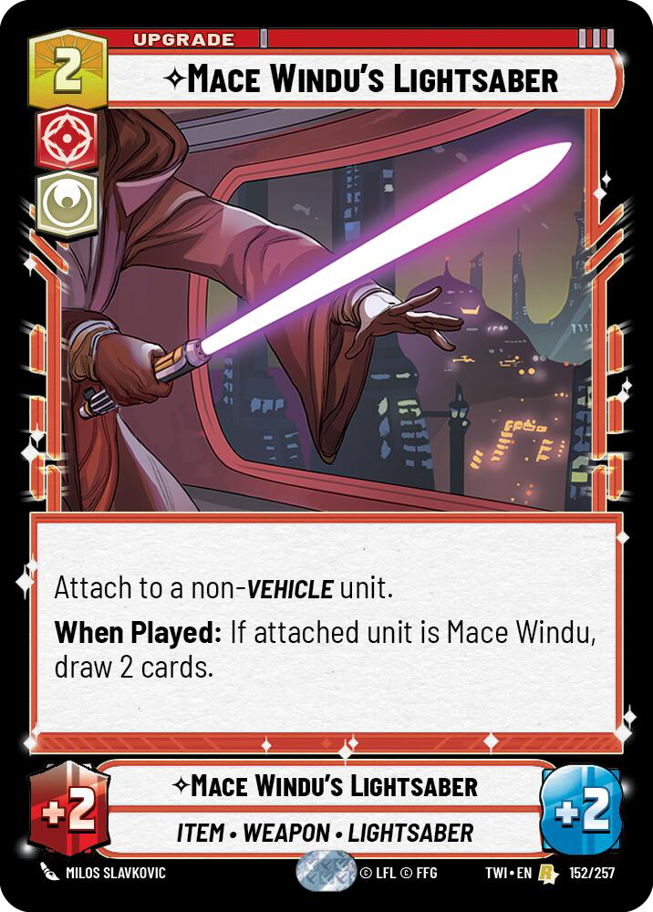 Mace Windu's Lightsaber (TWI) Rare