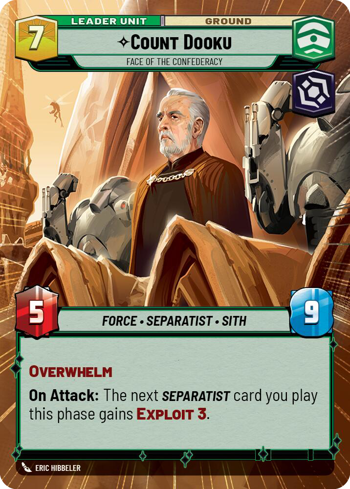 Count Dooku, Face of the Confederacy (TWI) Common