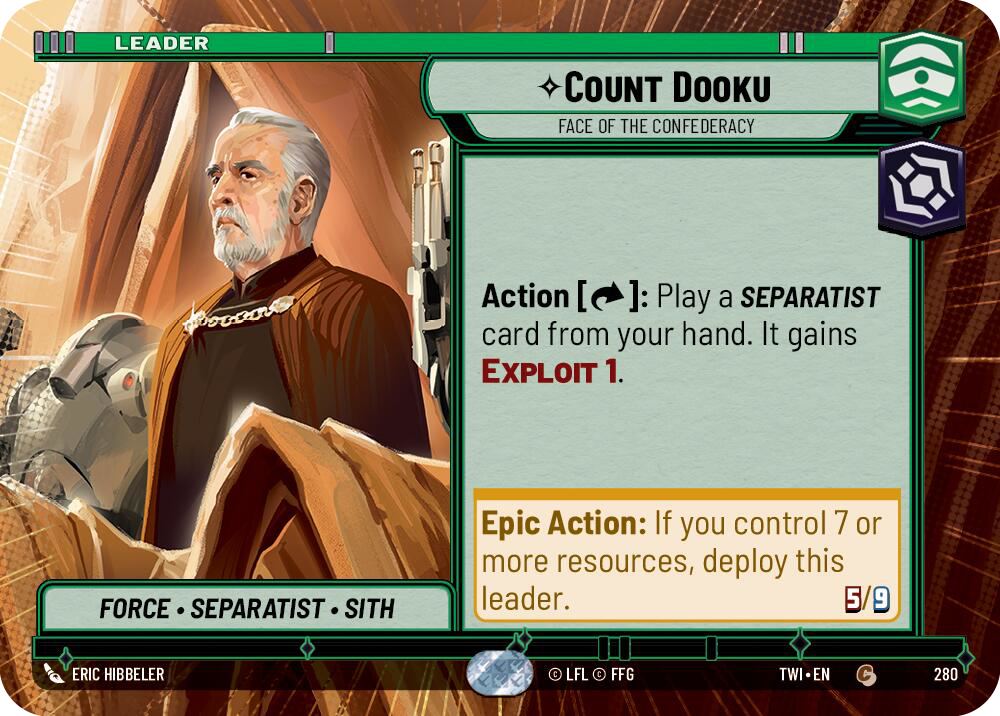 Count Dooku, Face of the Confederacy (TWI) Common