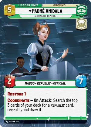 Padmé Amidala, Serving the Republic (TWI) Common