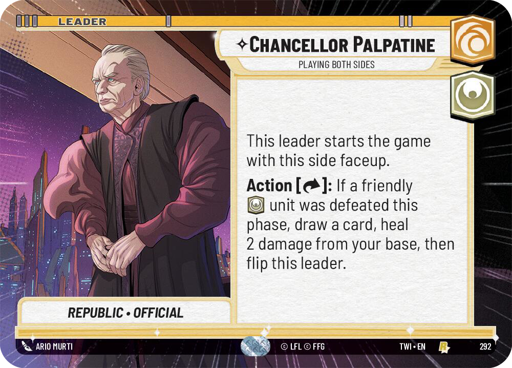 Chancellor Palpatine, Playing Both Sides (TWI) Rare