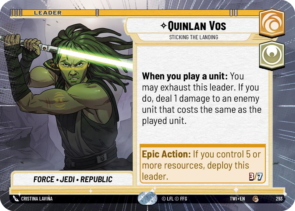 Quinlan Vos, Sticking the Landing (TWI) Common