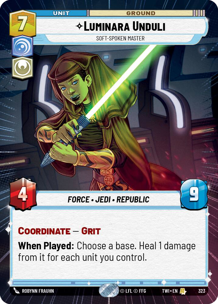 Luminara Unduli, Soft-Spoken Master (TWI) Rare