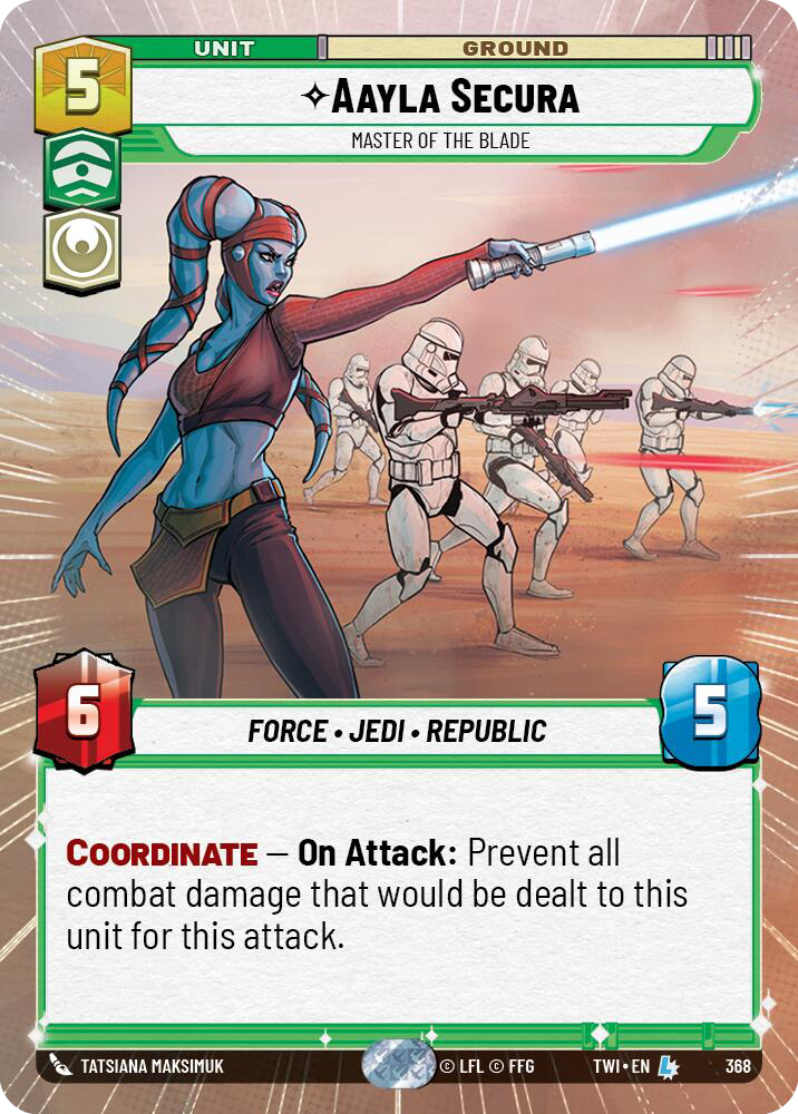 Aayla Secura, Master of the Blade (TWI) Legendary