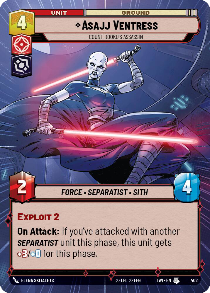 Asajj Ventress, Count Dooku's Assassin (TWI) Uncommon