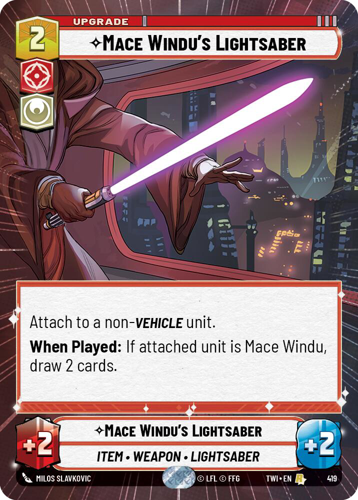 Mace Windu's Lightsaber (TWI) Rare