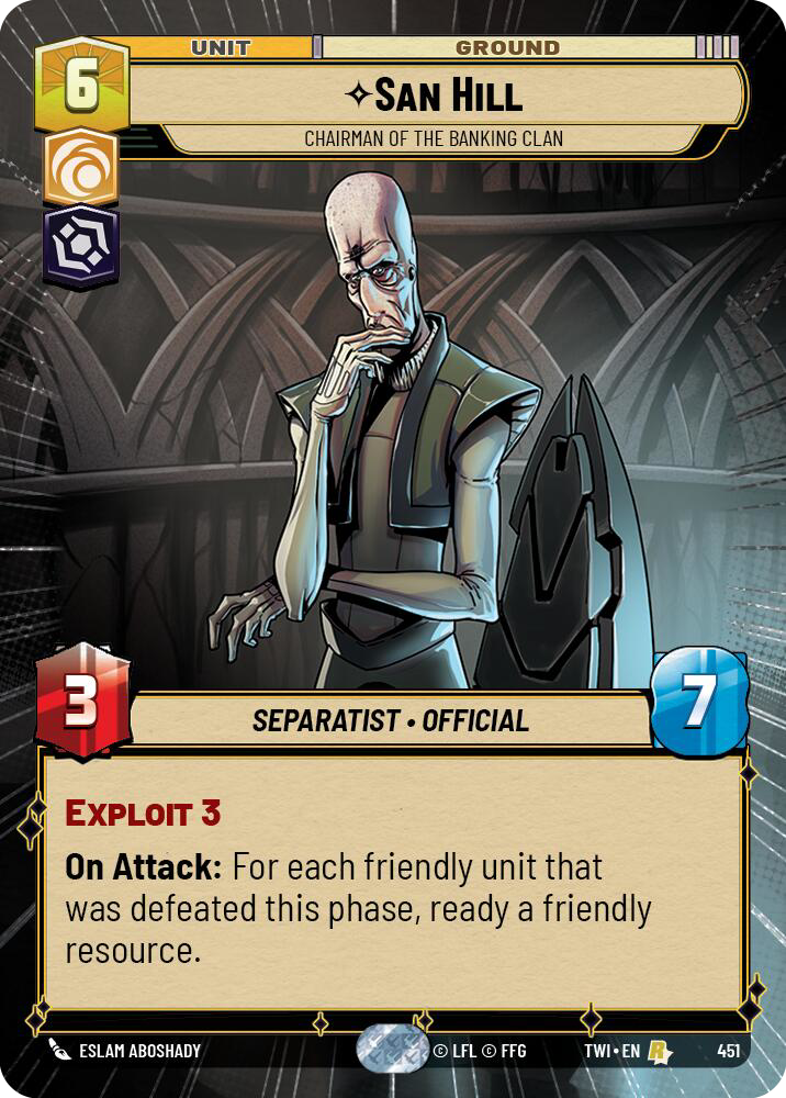San Hill, Chairman of the Banking Clan (TWI) Rare