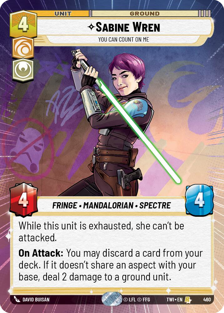 Sabine Wren, You Can Count On Me (TWI) Rare
