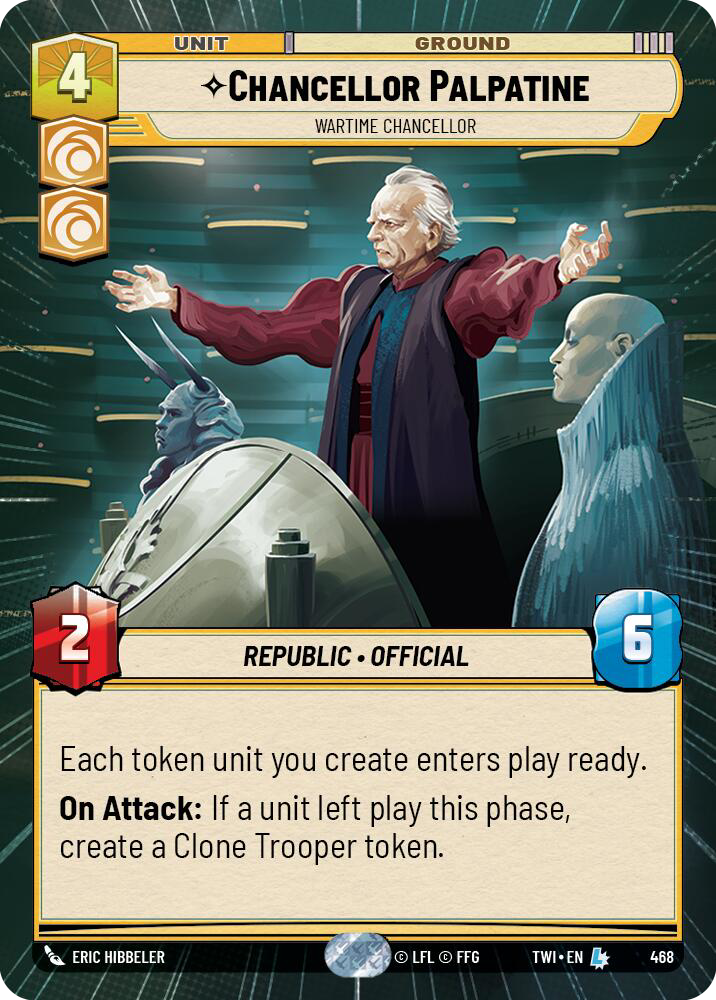 Chancellor Palpatine, Wartime Chancellor (TWI) Legendary