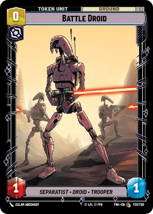Battle Droid Token (TWI) Common
