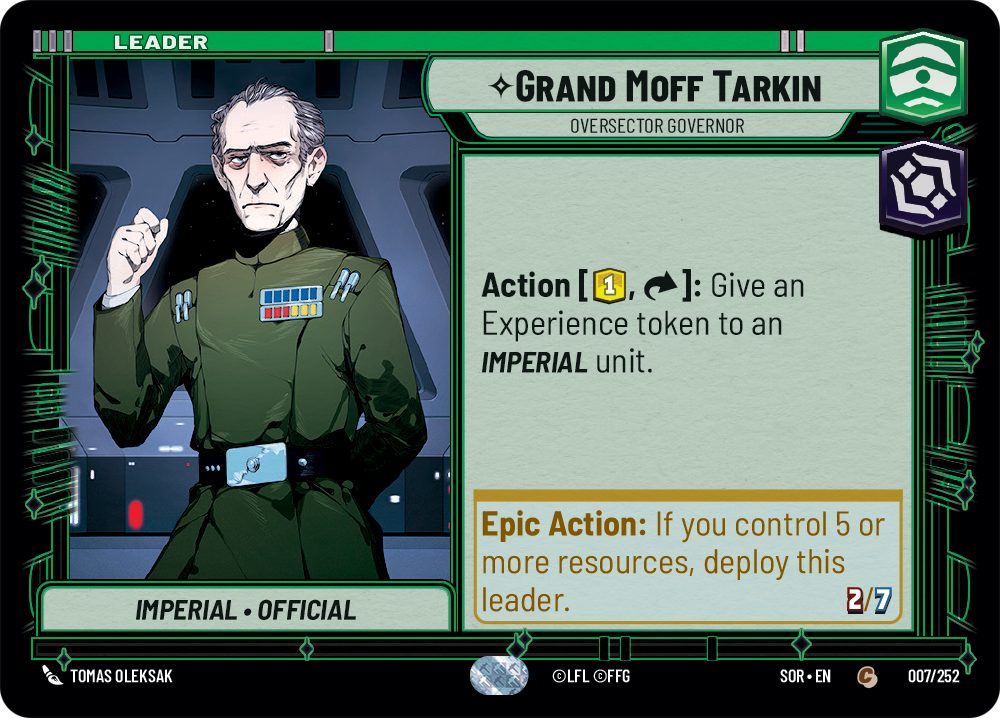 Grand Moff Tarkin, Oversector Governor (SOR) Common