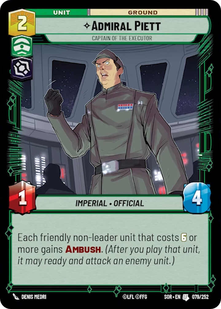 Admiral Piett, Captain of the Executor (SOR) Uncommon