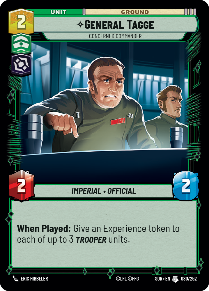 General Tagge, Concerned Commander (SOR) Uncommon