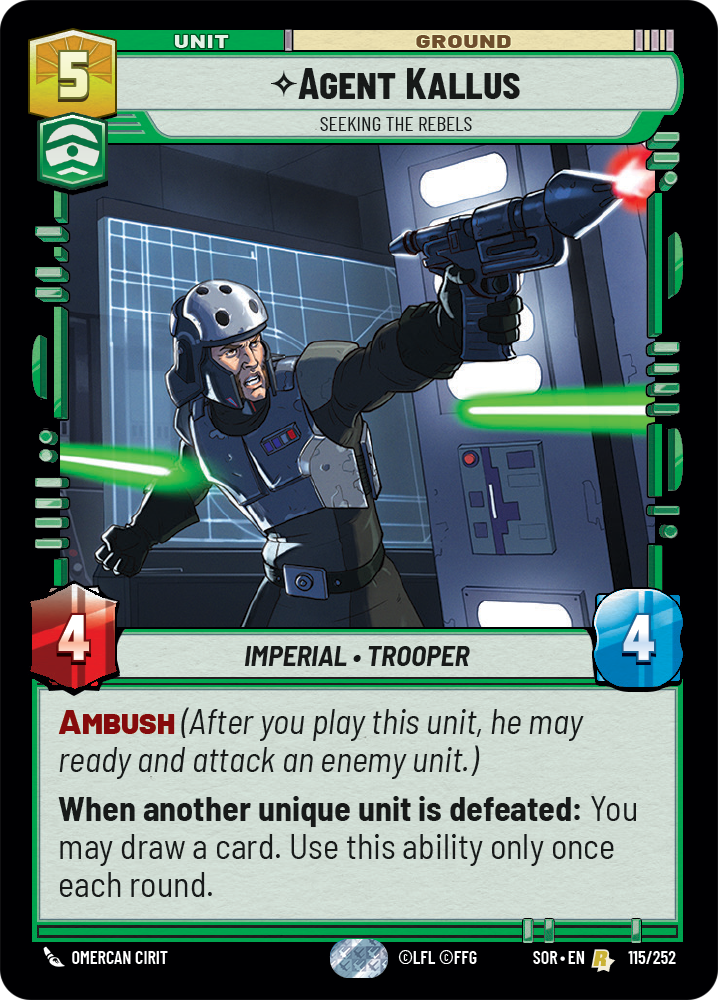 Agent Kallus, Seeking the Rebels (SOR) Rare