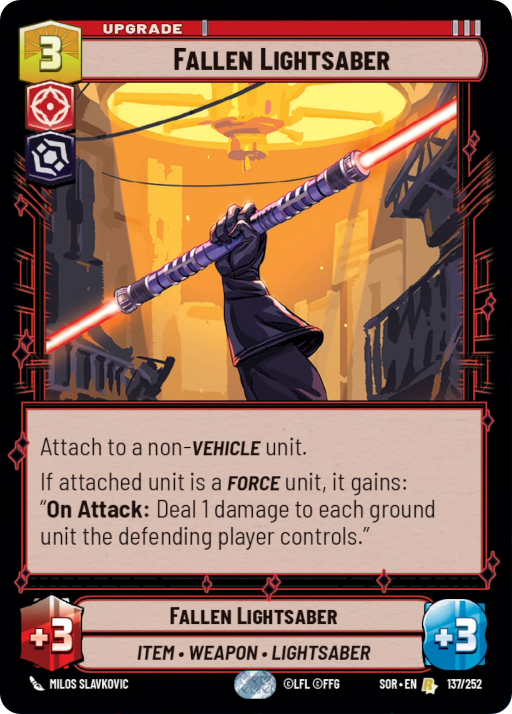 Fallen Lightsaber (SOR) Rare