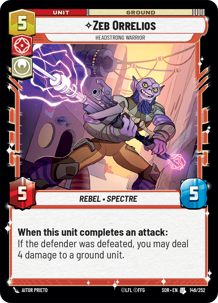 Zeb Orrelios, Headstrong Warrior (SOR) Uncommon