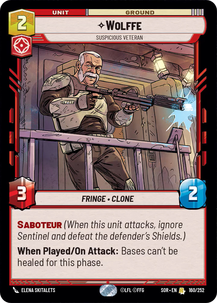 Wolffe, Suspicious Veteran (SOR) Rare