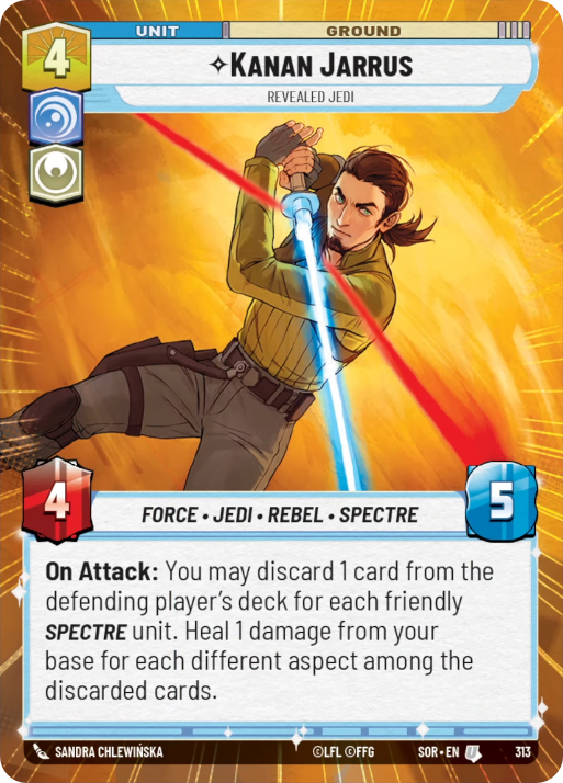 Kanan Jarrus, Revealed Jedi (SOR) Uncommon