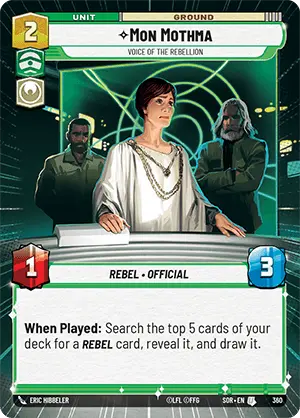 Mon Mothma, Voice of the Rebellion (SOR) Uncommon