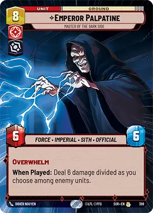 Emperor Palpatine, Master of the Dark Side (SOR) Rare
