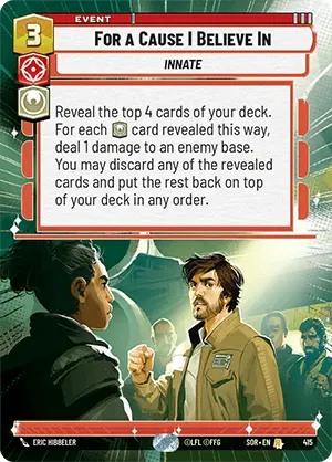 For A Cause I Believe In (SOR) Rare