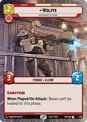 Wolffe, Suspicious Veteran (SOR) Rare