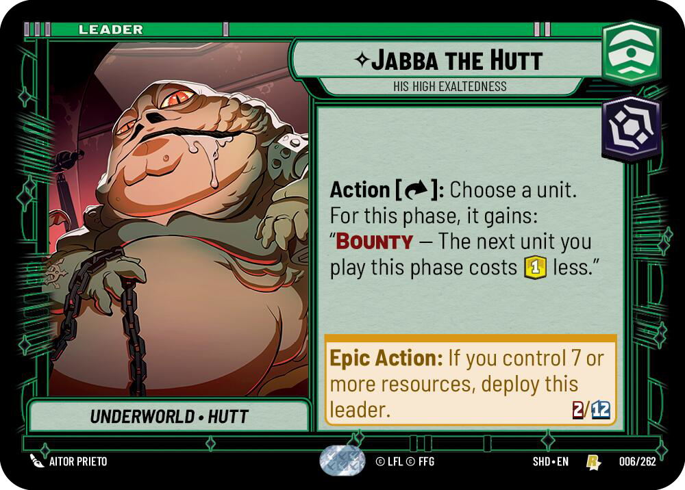 Jabba the Hutt, His High Exaltedness (SHD) Rare