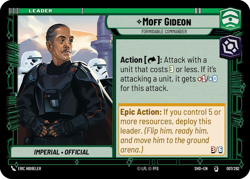 Moff Gideon, Formidable Commander (SHD) Special