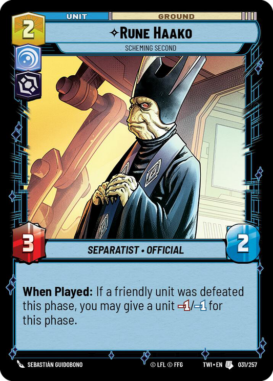 Rune Haako, Scheming Second (TWI) Uncommon
