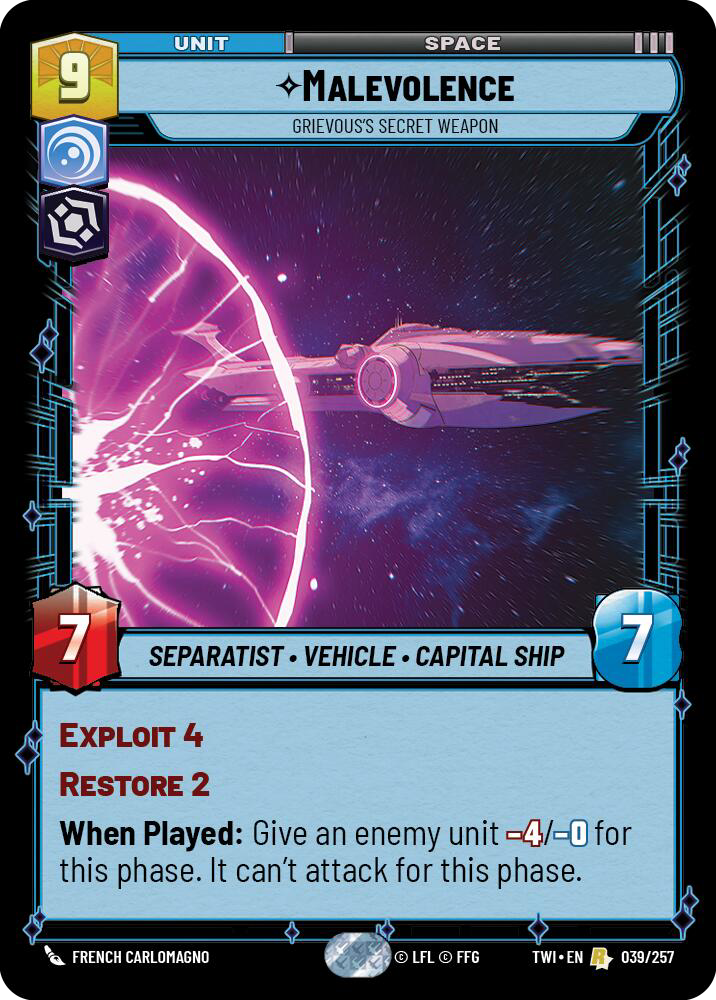 Malevolence, Grievous's Secret Weapon (TWI) Rare