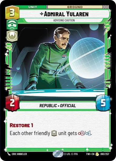 Admiral Yularen, Advising Caution (Rare)