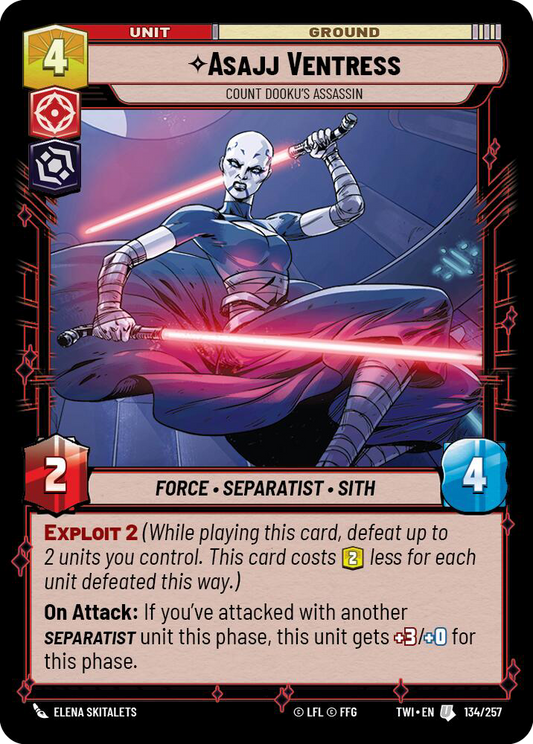 Asajj Ventress, Count Dooku's Assassin (TWI) Uncommon