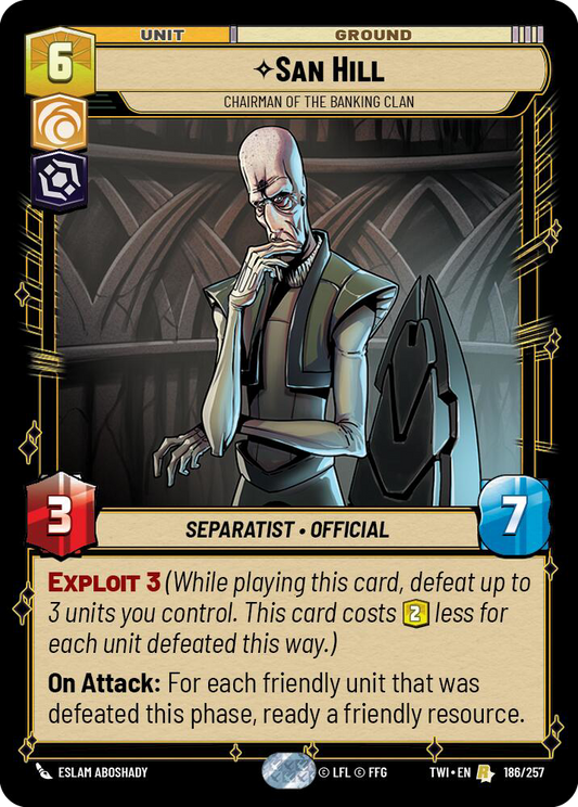 San Hill, Chairman of the Banking Clan (TWI) Rare