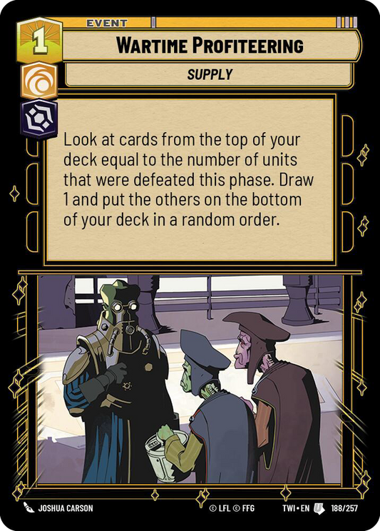 Wartime Profiteering (TWI) Uncommon