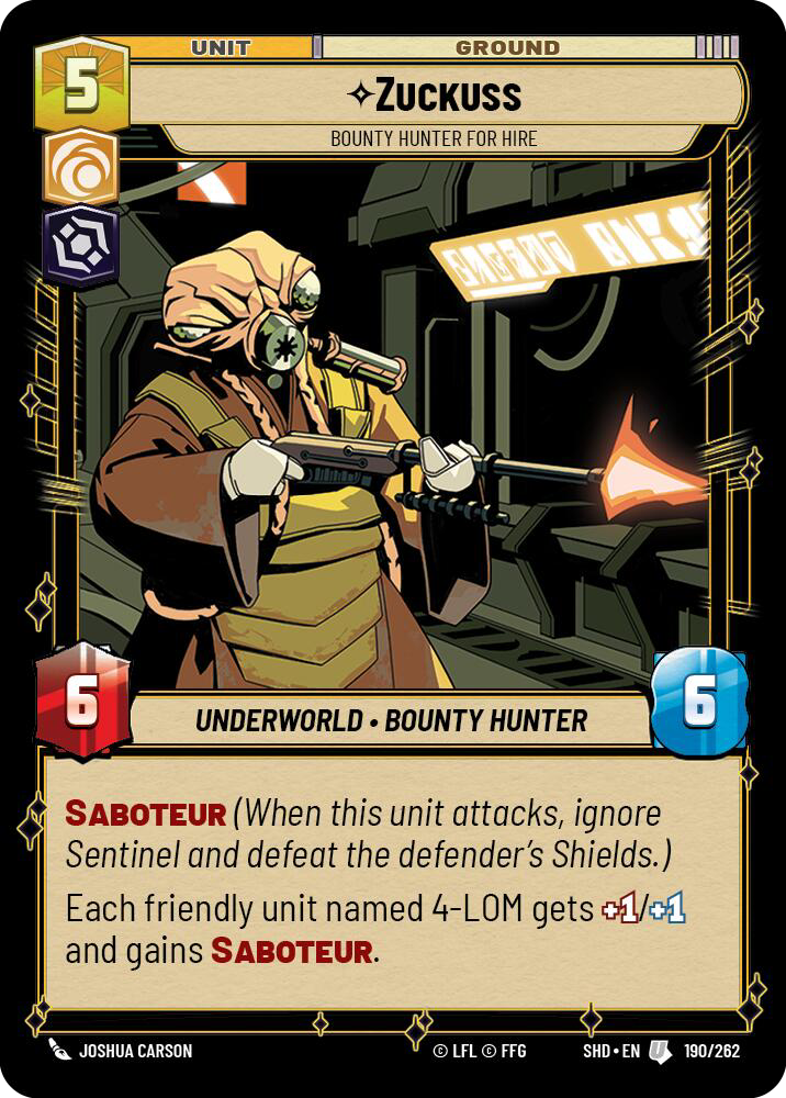 Zuckuss, Bounty Hunter for Hire (SHD) Uncommon