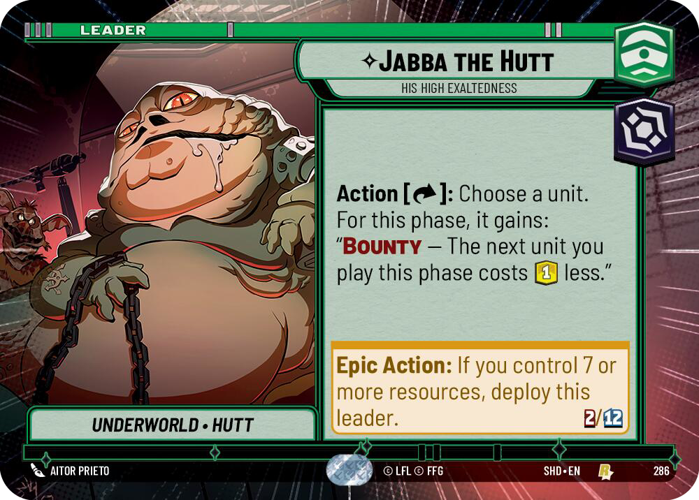 Jabba the Hutt, His High Exaltedness (SHD) Rare