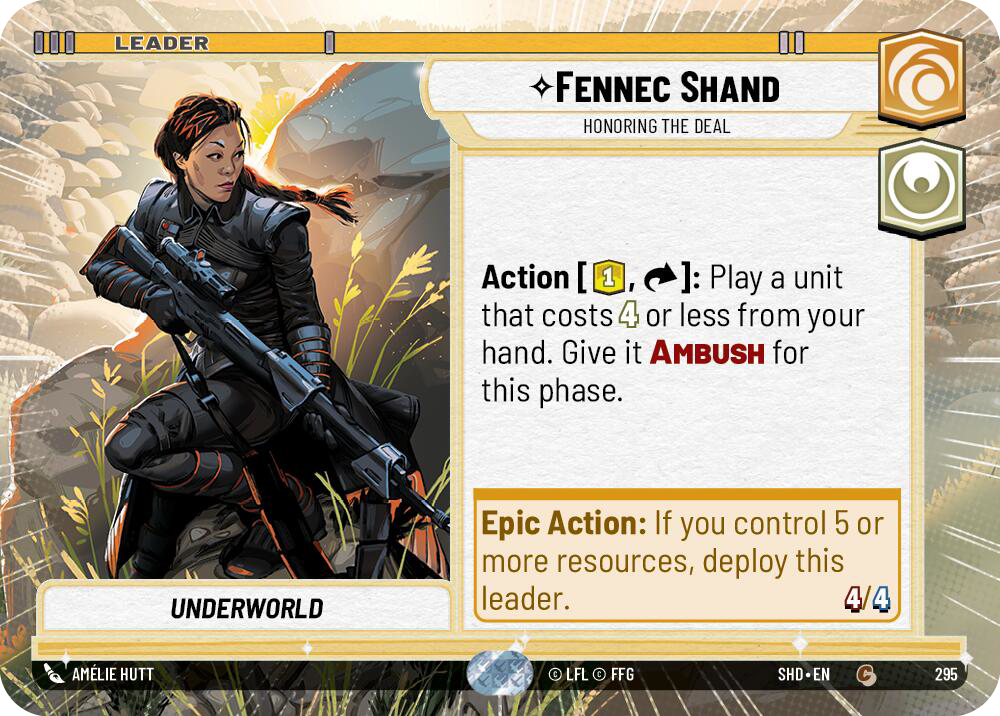 Fennec Shand, Honoring the Deal (SHD) Common