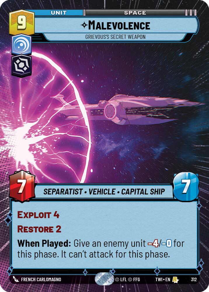 Malevolence, Grievous's Secret Weapon (TWI) Rare