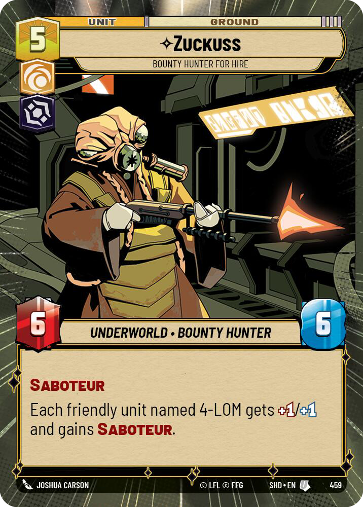 Zuckuss, Bounty Hunter for Hire (SHD) Uncommon