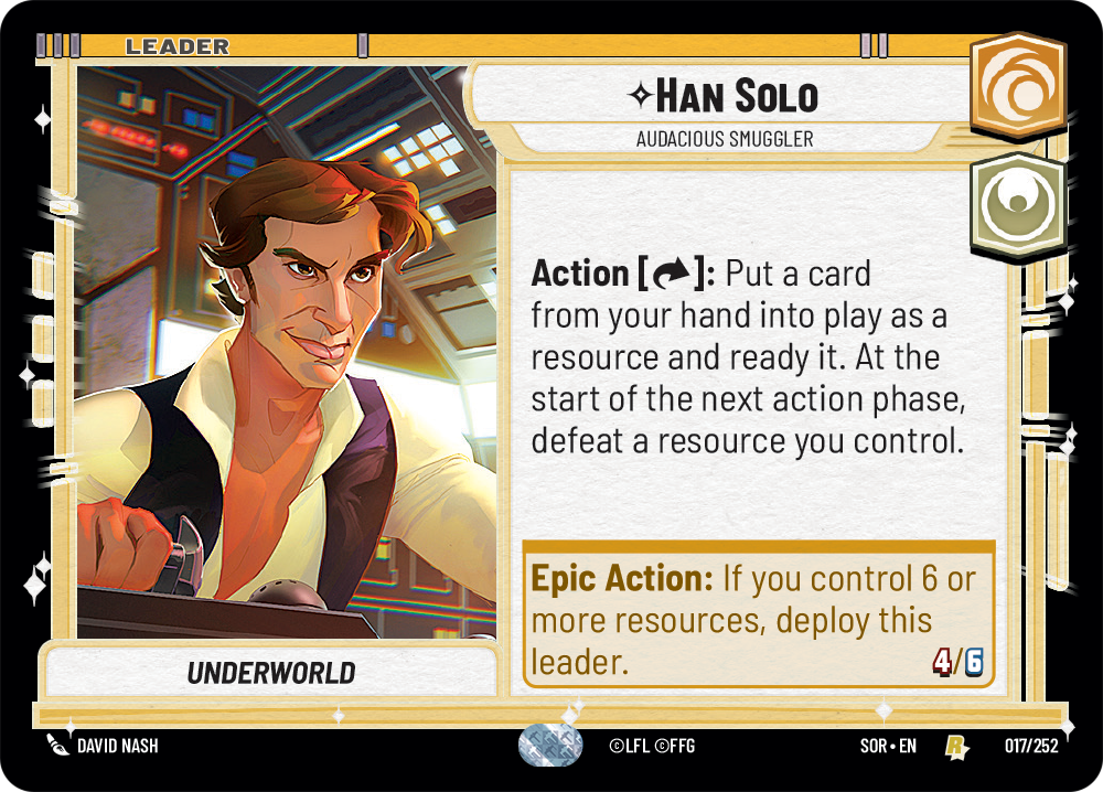 Han Solo, Audacious Smuggler (SOR) Rare