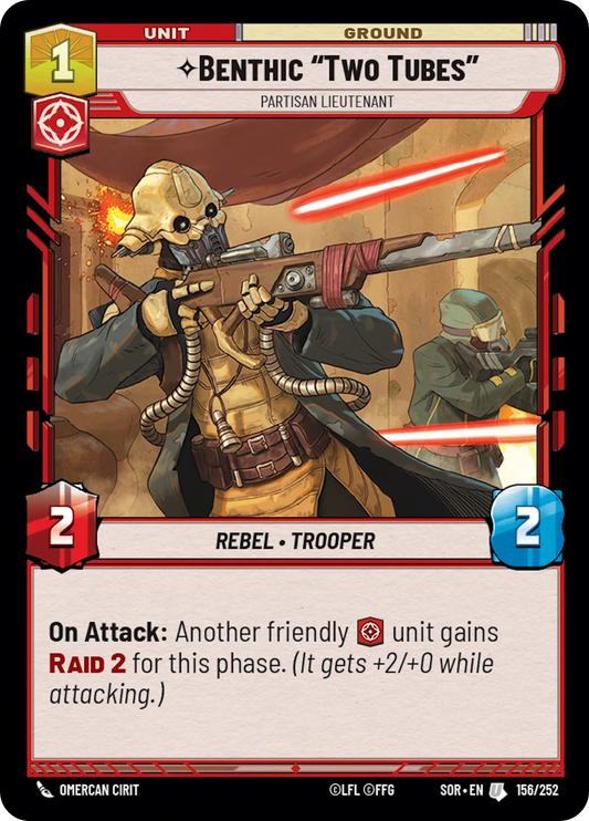 Benthic "Two Tubes", Partisan Lieutenant (SOR) Uncommon