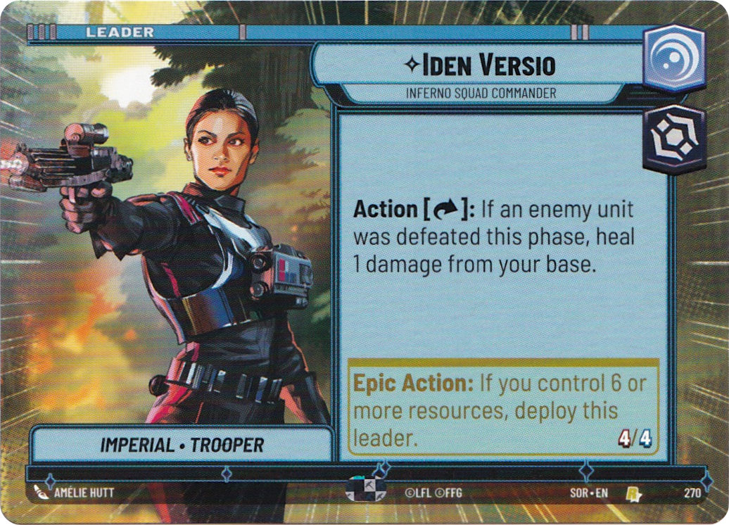 Iden Versio, Inferno Squad Commander (SOR) Rare